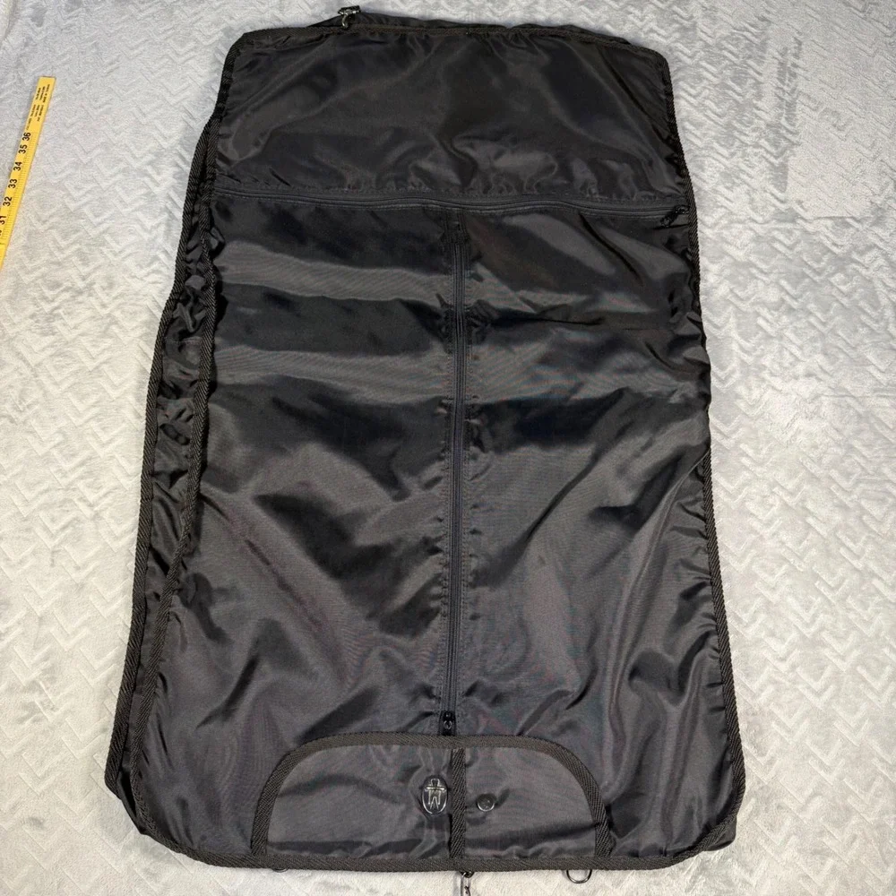 Pierre Cardin‎ Garment Bag Black Hanging Suit Travel Luggage Vintage Nylon